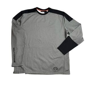 Harley-Davidson‎ Men’s Long Sleeve Melange Grey Shirt with Embroidery size Large
